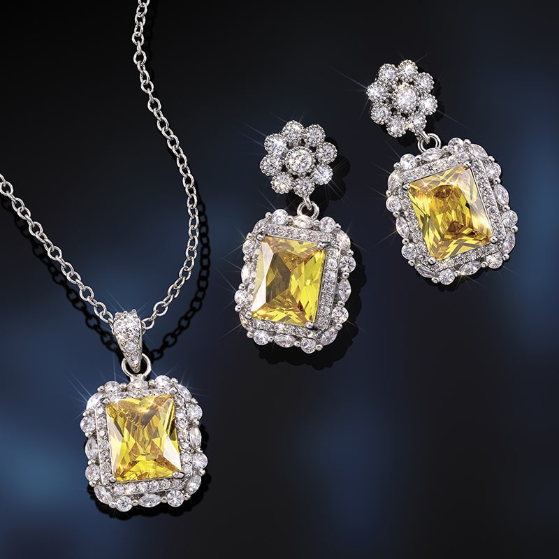 Stauer Travel Necklace and Earrings Set